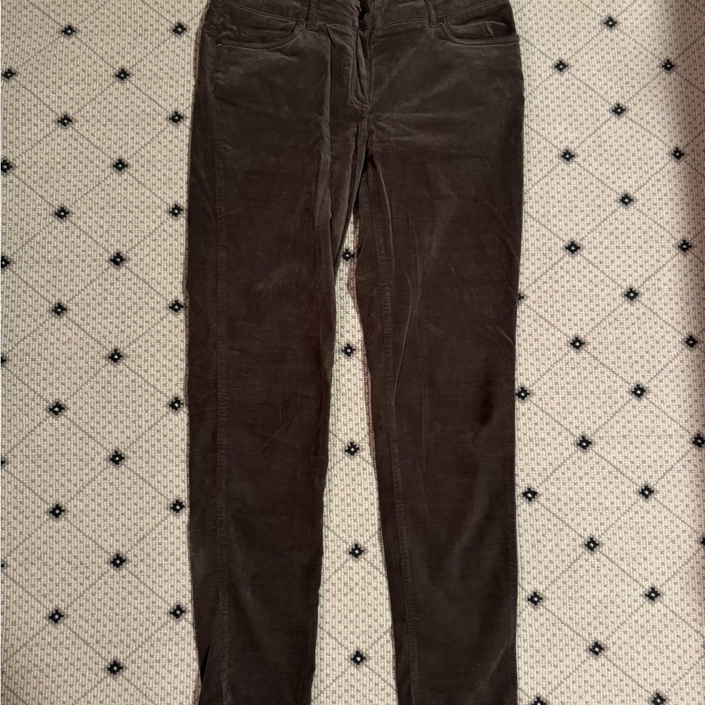 J.McLaughlin Velvet Skinny Pants Dark Brown Size 6